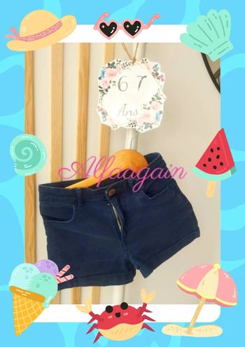 Short bleu 6/7ans