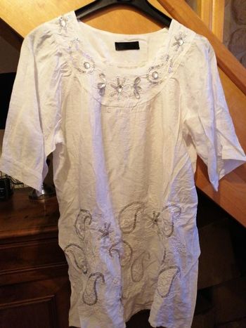 Tunique longue avec strass