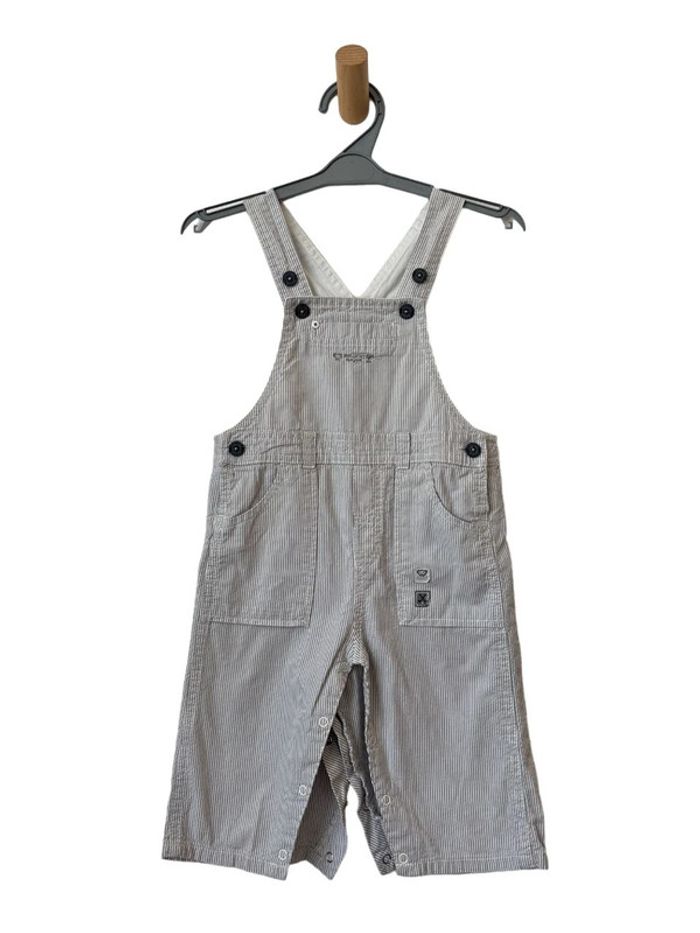 Salopette légère rayée gris et blanc - Sergent Major 12 mois (74cm)