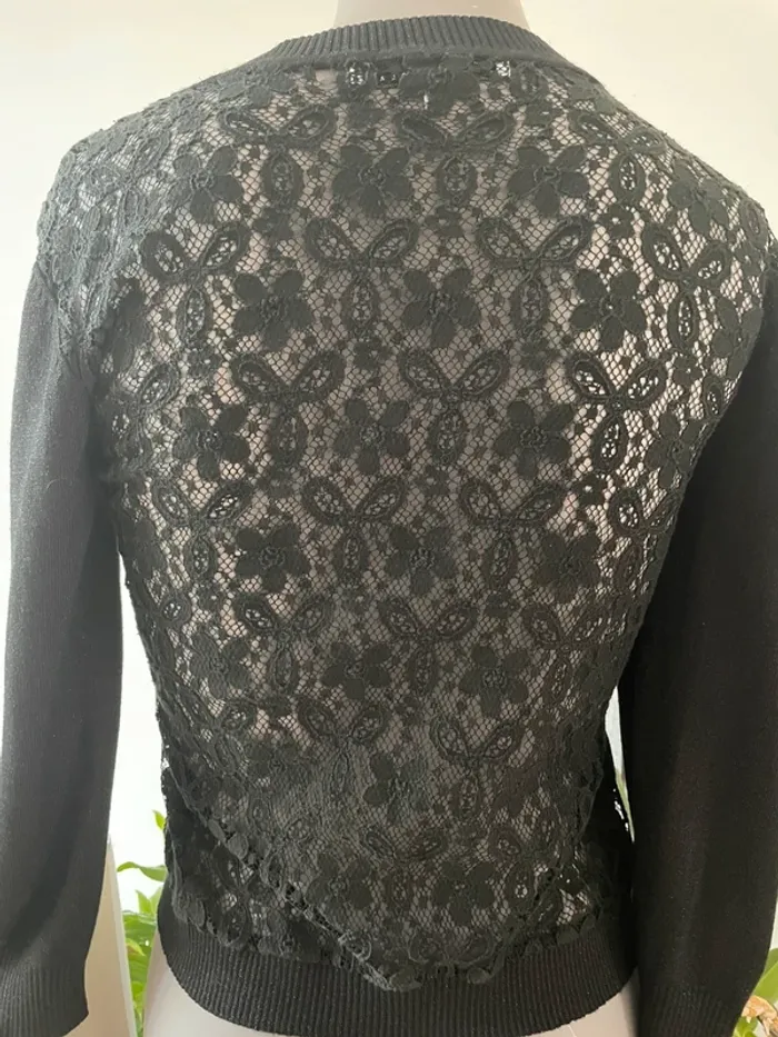 💎Petite pépite, magnifique gilet noir scintillant dos dentelle neuf en 40 de la boutique Breal