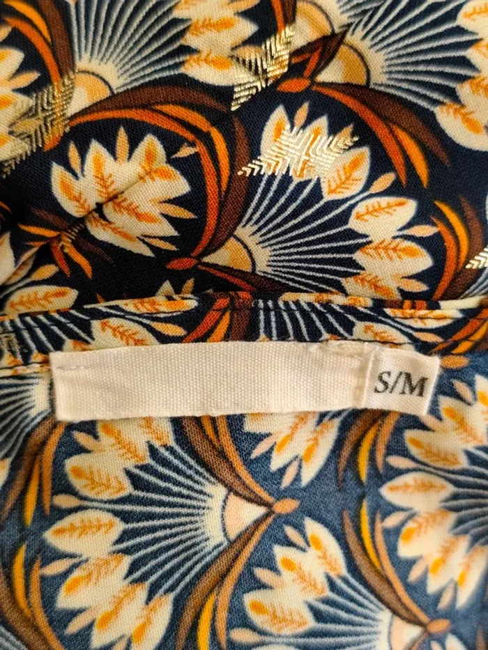Robe imprimée dorée entrelacés T S/M - photo numéro 5