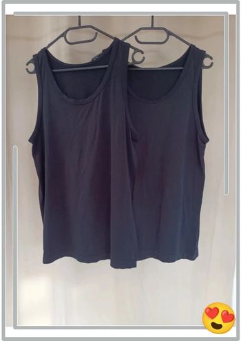 Lot de 2 débardeurs noir 46