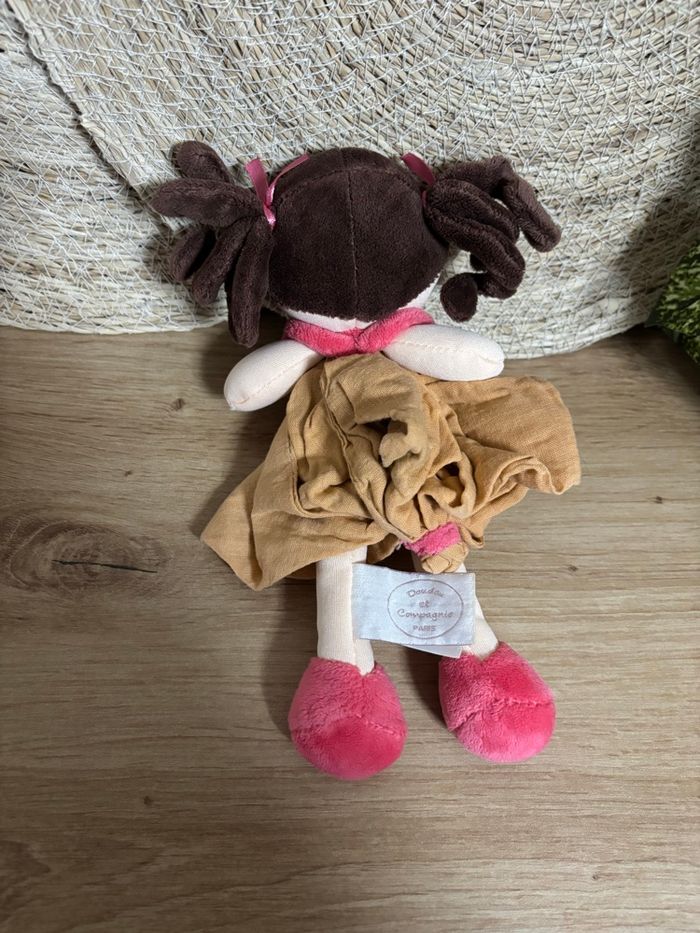 Doudou poupée orange rose les demoiselles graffitis doudou et compagnie - photo numéro 3