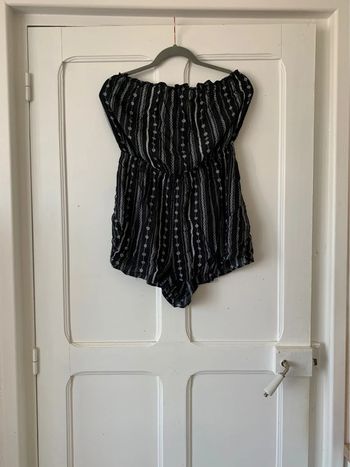 Combi-short noir à épaules dénudés femme - Taille 42/L H&M