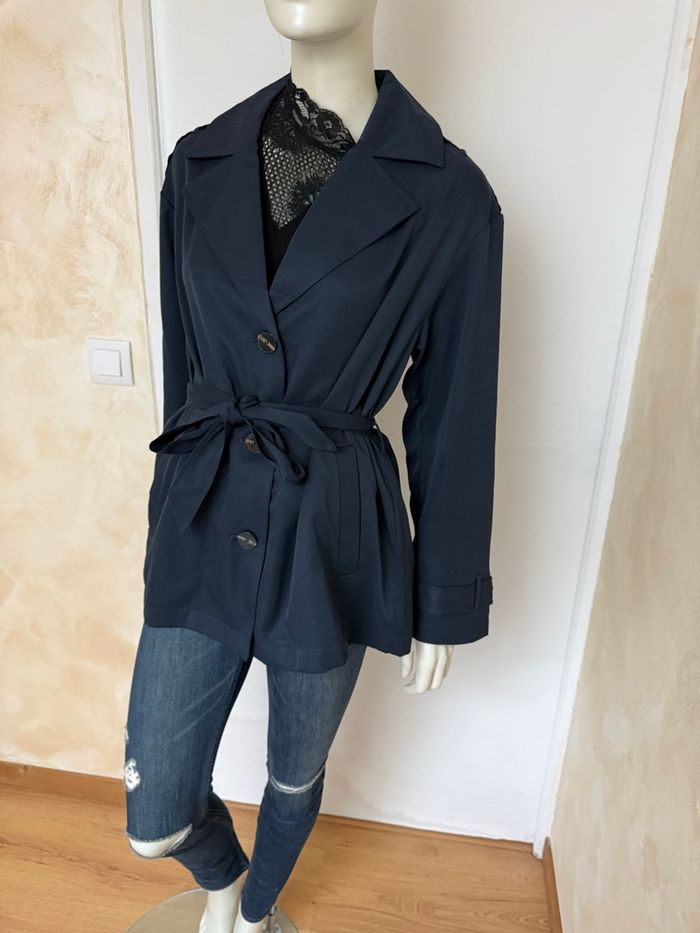 Trenchcoat ONLY – Taille L – Neuf avec étiquette – Bleu marine - photo numéro 9