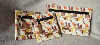 Ensemble 3 pochettes cabaïa beige marron