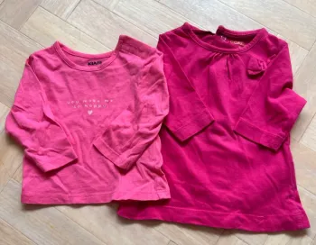 Hauts grandes manches x2 Taille 1 mois