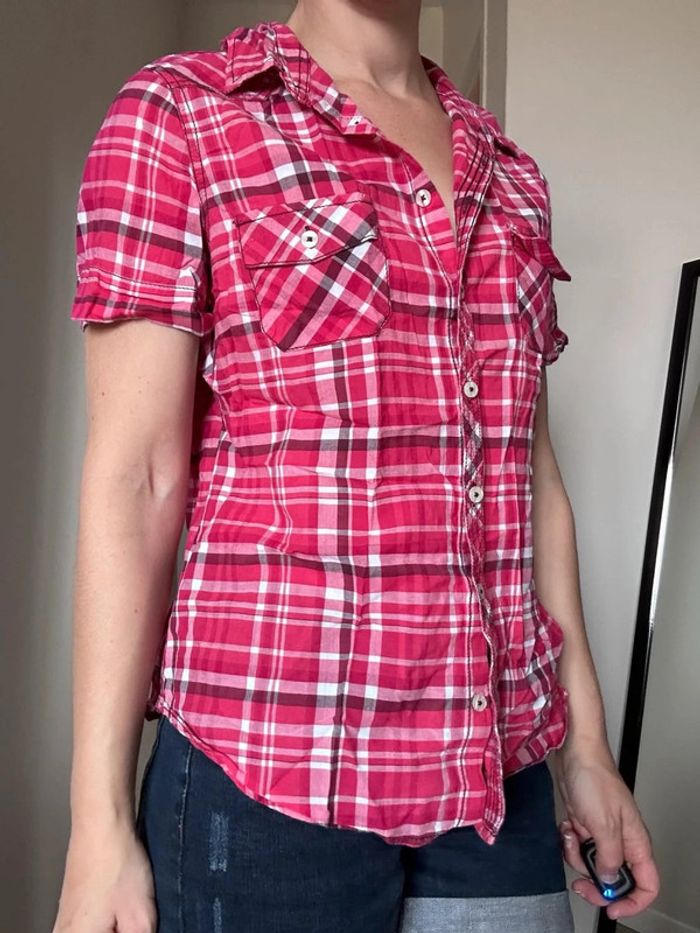 Kiabi Chemise à carreaux rose – Taille 40 – Très bon état - photo numéro 12