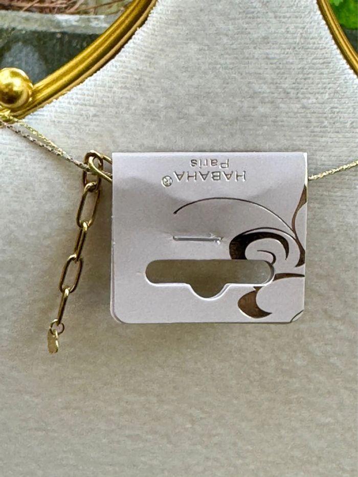 Collier Habaha paris réglable double cordon médailles acier inoxydable or vierges - photo numéro 11