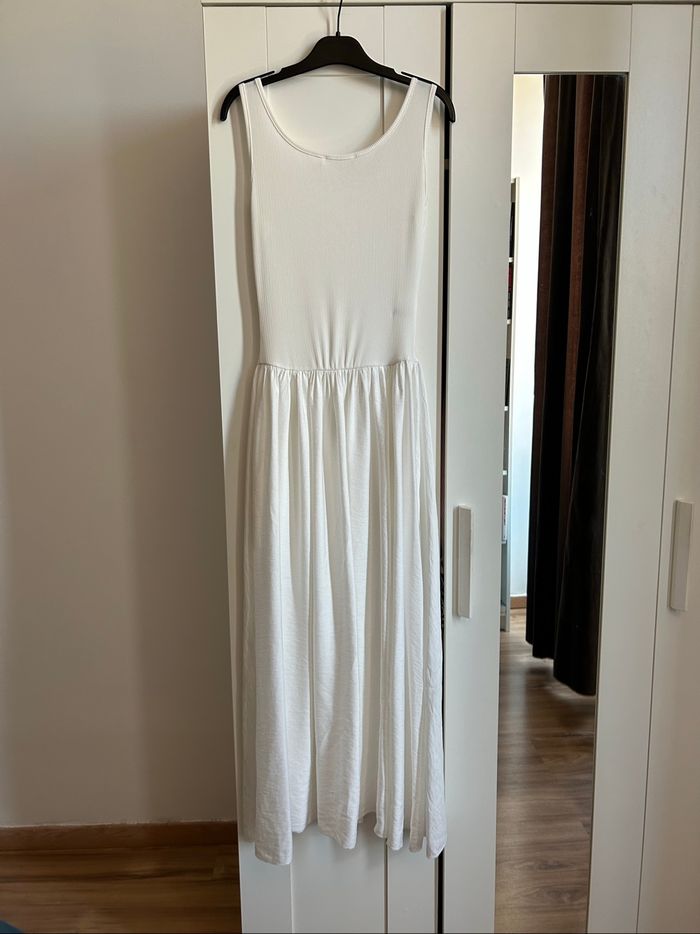 Robe longue blanche à volants Neuve New Collection Taille Unique - photo numéro 5
