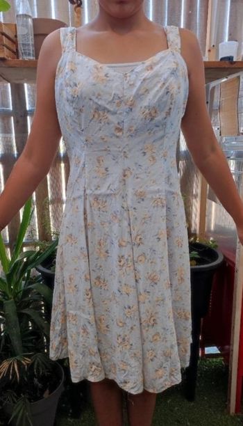 Robe bleu fleurie vintage