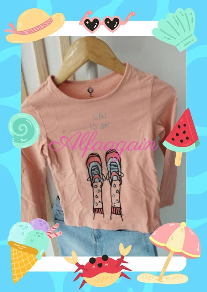 Ensemble jupe jean t-shirt Kiabi 5ans - photo numéro 3