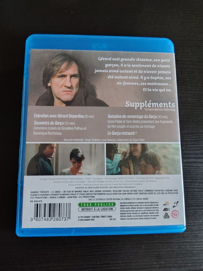 Blu Ray Le garçu (Gérard Depardieu, Maurice Pialat, Dominique Rocheteau) - photo numéro 2