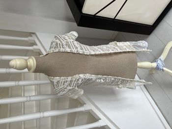 Boléro long en dentelle crème