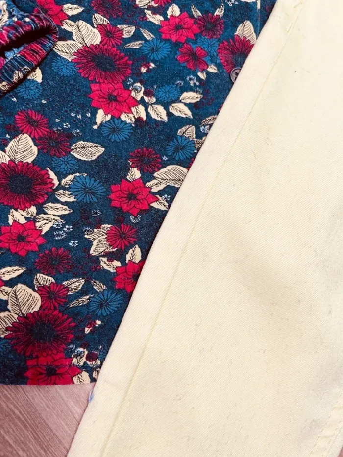 Taille 3 ans tenue 3 pièces fille multimarques bordereau jaune * fleurs * 🩷 - photo numéro 8