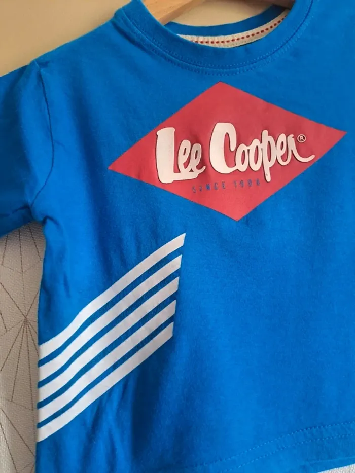 T-shirt bleu garçon Lee Cooper 2 ans tbe - photo numéro 3