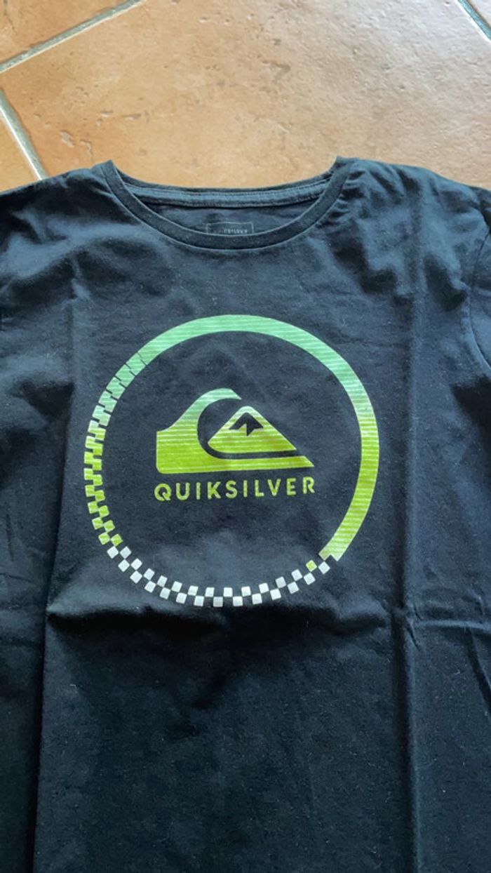 Teeshirt noir garçon T12 ans Quiksilver - photo numéro 2