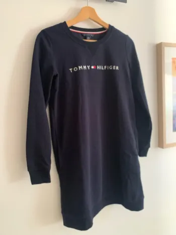 Robe Sweat Tommy Hilfiger XXS bleue marine