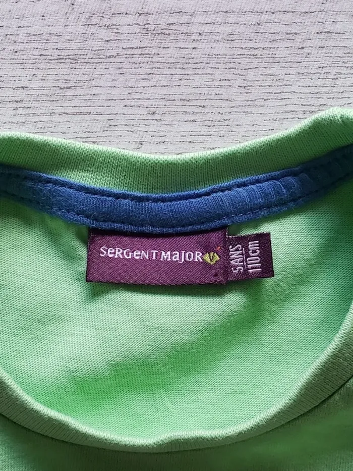 Débardeur Sergent Major Vert fluo 5 ans - photo numéro 4
