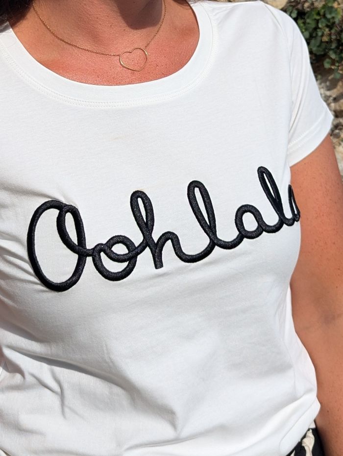 T-shirt Oohlala blanc/noir col rond
Taille S/M - photo numéro 2