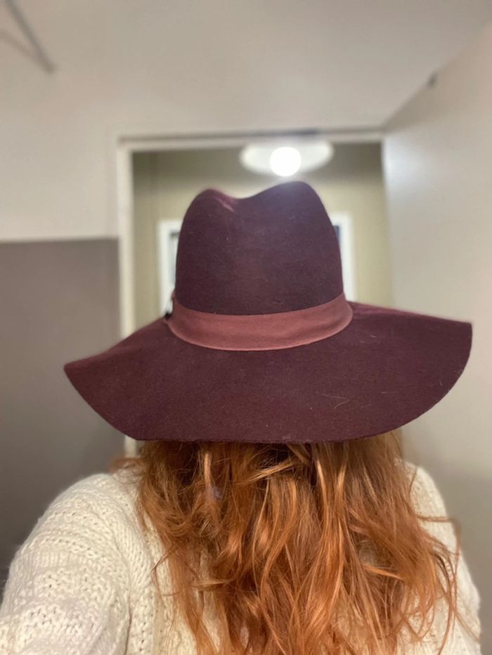 Chapeau feutre bordeaux - photo numéro 4