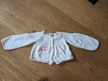 Gilet blanc boboli 12 mois