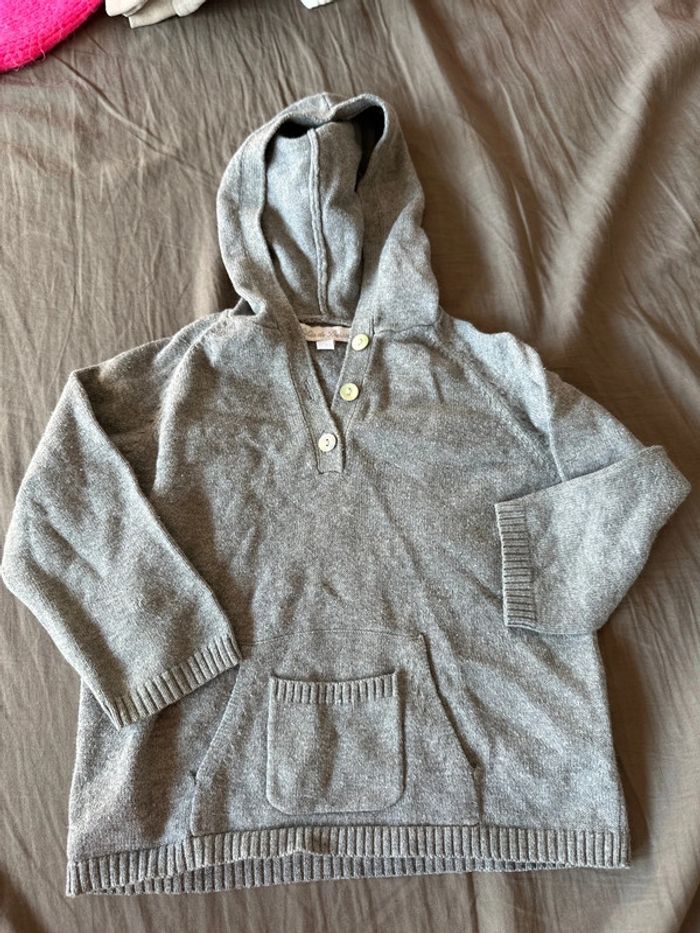 Ensemble Buissonnière pull 12m coton et soie - photo numéro 2
