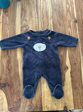 Pyjama bleu ours Obaïbi 1 mois