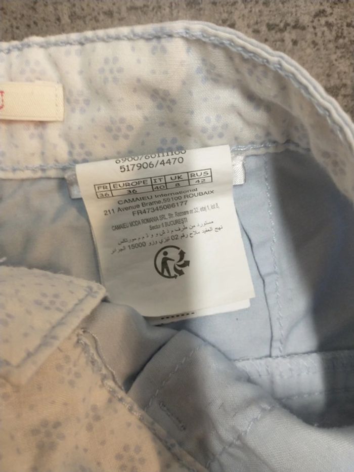 Short bleu taille 36 de marque Camaïeu - photo numéro 6