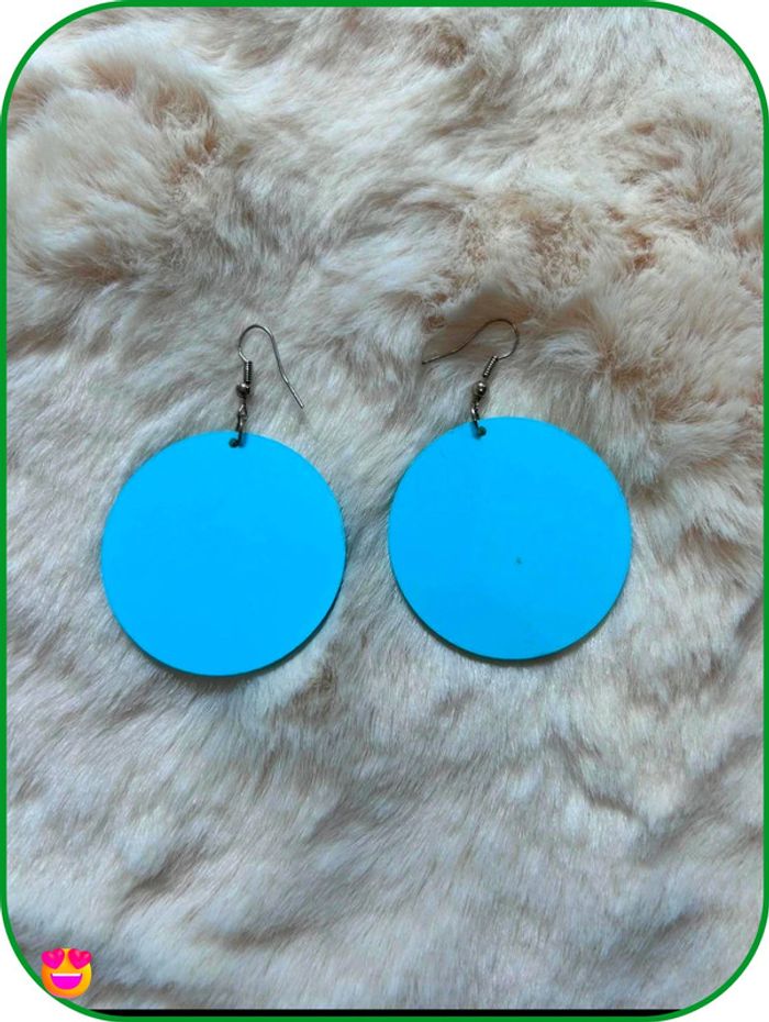 🌷boucle d’oreille bleu🌷 - photo numéro 2