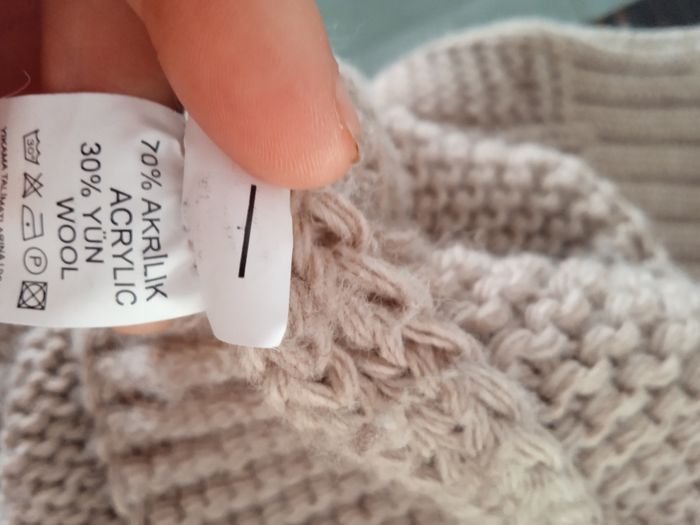 gros gilet en maille torsadé  laine beige  neuf - photo numéro 8