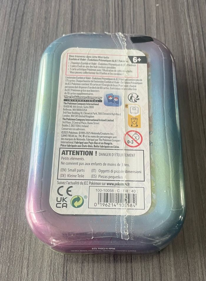 Mini Tin Pyroli Pokémon évolutions prismatiques 8.5 écarlate et violet - photo numéro 2
