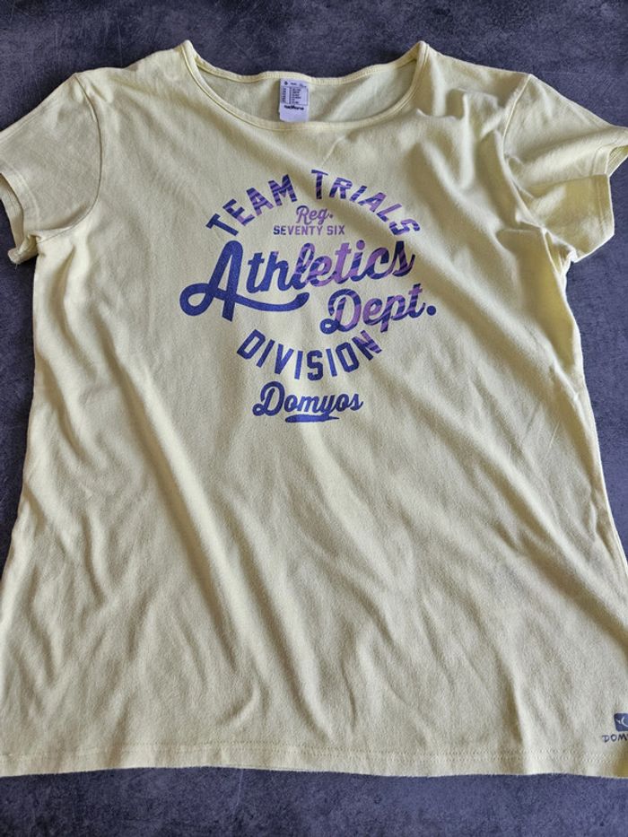 T-shirt à manches courtes fille - jaune clair - 14 ans - Domyos - photo numéro 5