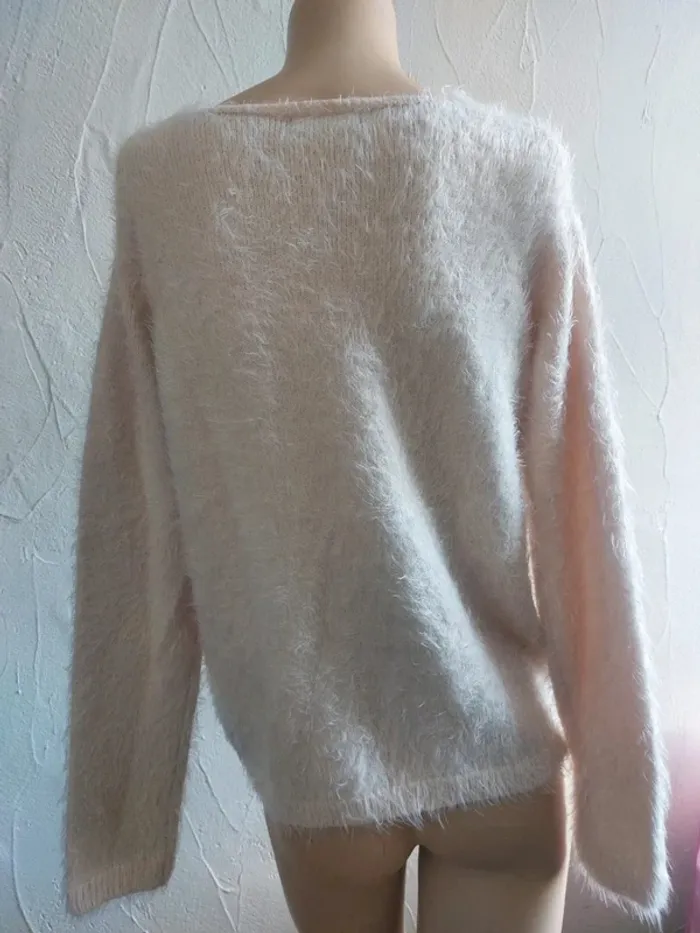 Pull aspect laine angora avec fermeture éclair - photo numéro 5