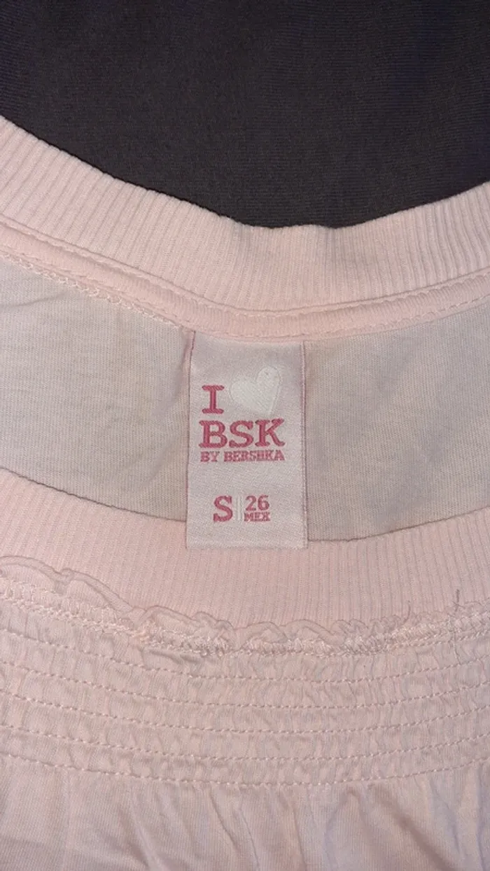 Tshirt rose clair bershka - photo numéro 3