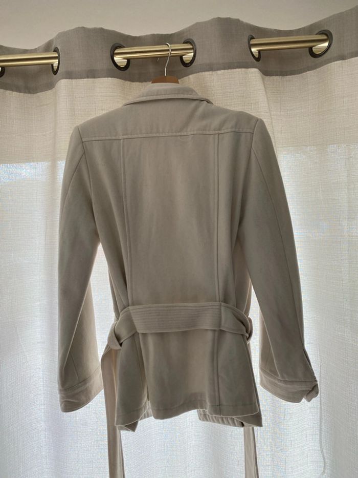 Manteau blanc beige - photo numéro 2