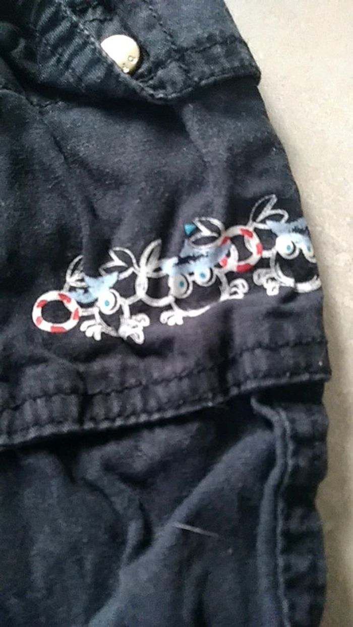 Bermuda DPAM garçon 12 mois bleu foncé - photo numéro 2