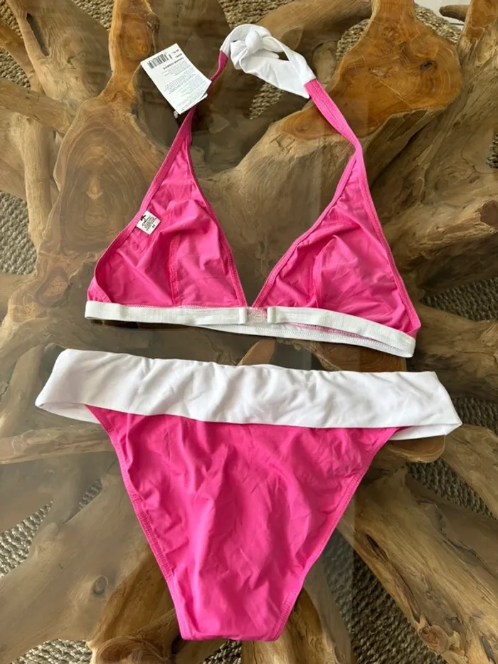 Maillot de bain 2 pièces Livia rose blanc 44 - photo numéro 2