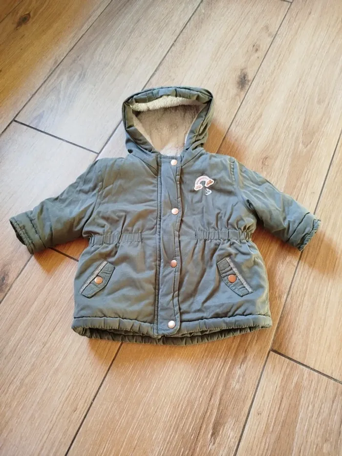 Manteau Kiabi chaud bébé fille 9 mois - photo numéro 3