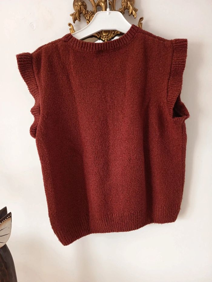 Pull sans manches ajourée - photo numéro 4