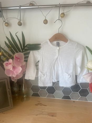 Gilet blanc très fin Orchestra 6 mois