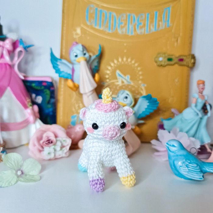 Peluche crochet licorne amigurumi unicorn - photo numéro 2