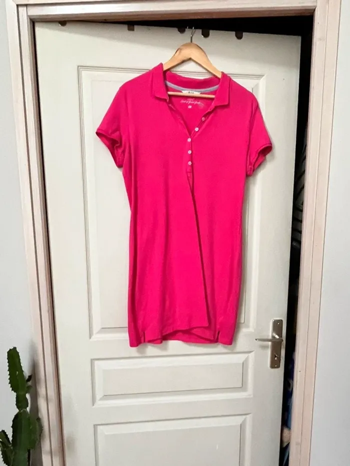 Polo long ou Robe Tennis rose fuchsia - taille 42 - T B État
