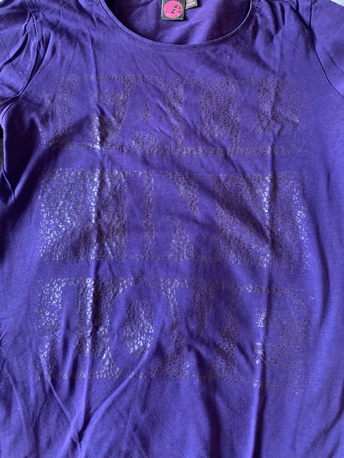 Haut manches longues Kiabi violet - photo numéro 2