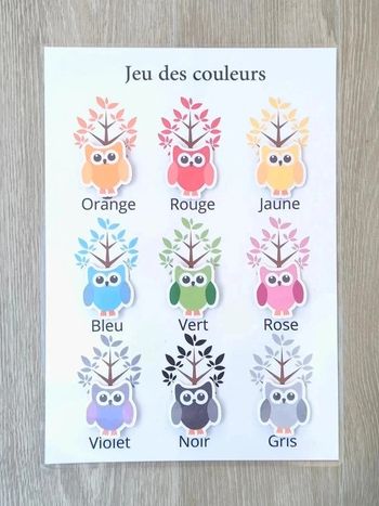 Jeu des couleurs Format A4