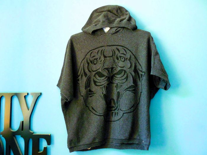 Pull Fille IKKS 10 ans chauve sourie sweat capuche gris TBE