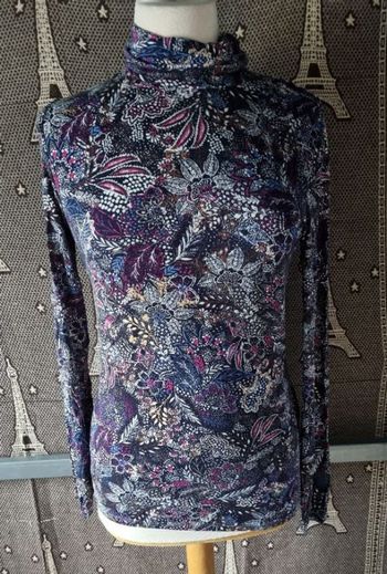 T-shirt col roulée manches longues taille M