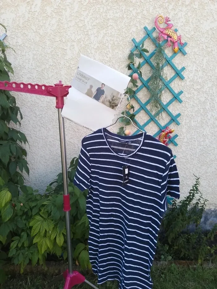👕 tee-shirt taille S (34-36) lin et coton - Livergy - photo numéro 8