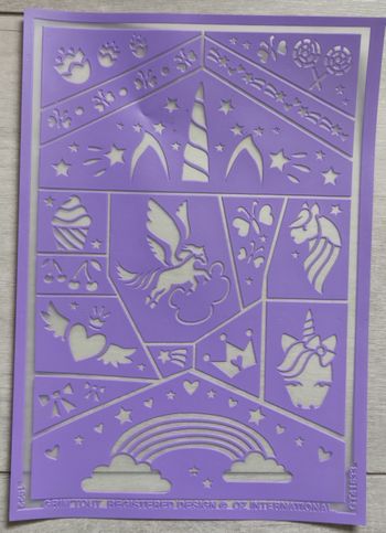 Pochoir maquillage neuf grim'tout licornes féérie