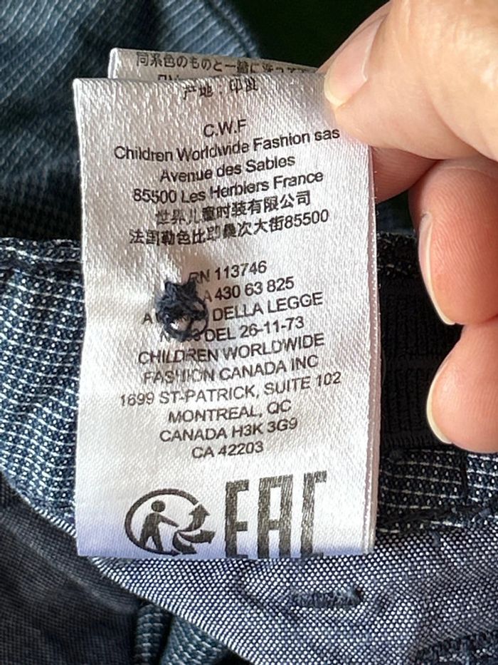 Short bermuda bleu ceinture 8 ans Timberland - photo numéro 12